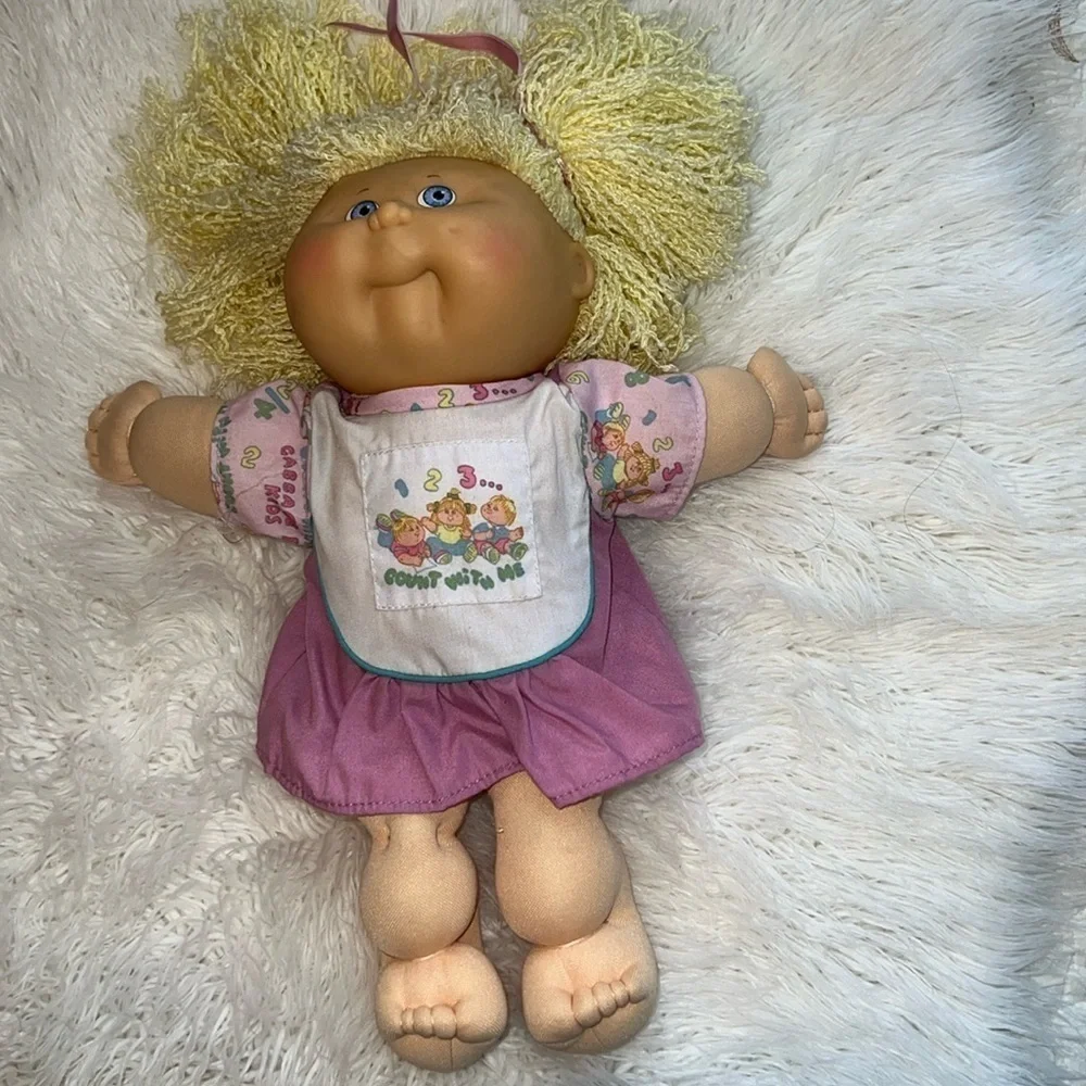 VINTAGE 1991 CABBAGE PATCH KIDS PRESCHOOL KIDS GIRL Blond HAIR PLUSH TOY